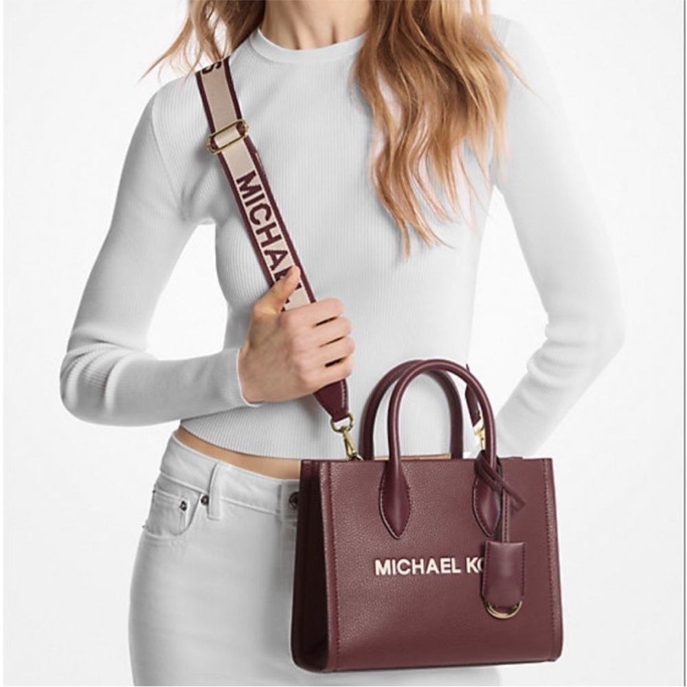 Michael Kors Mirella Small Leather Tote Crossbody Bag - Picture 2 of 8